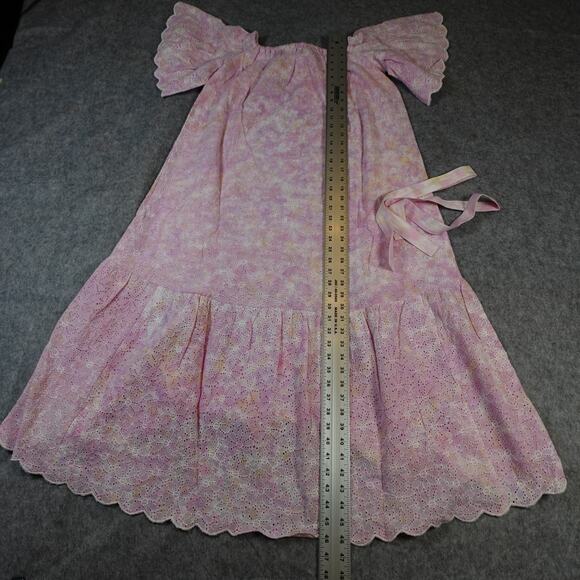 Sundress Revolve Dress Womens One Size NWT Sandra Eyelet Tie and Dye Belted Midi - Picture 5 of 10